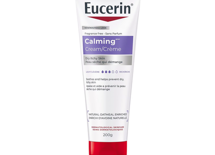 Eucerin - Calming Cream for Dry, Itchy Skin - Fragrance Free | 200 g