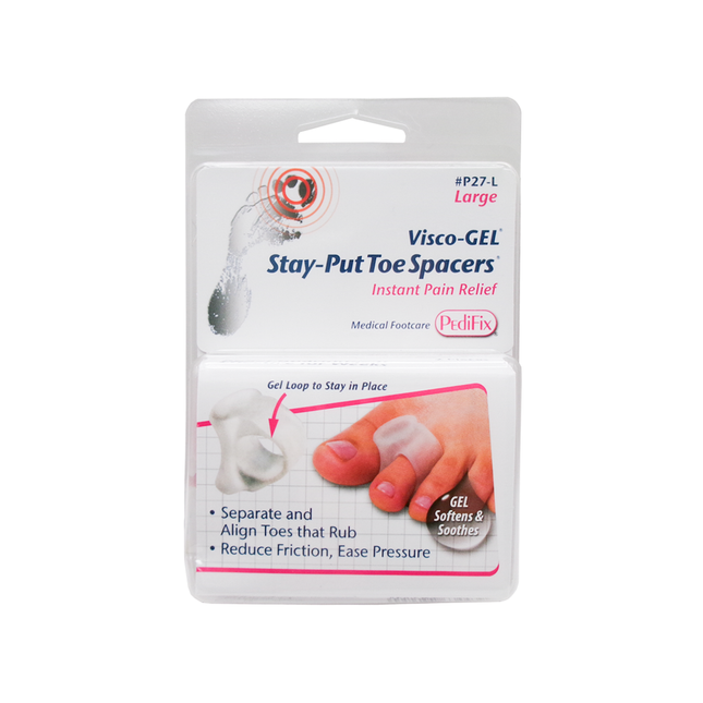 Pedifix Visco-Gel Stay-Put Toe Spacers | Large