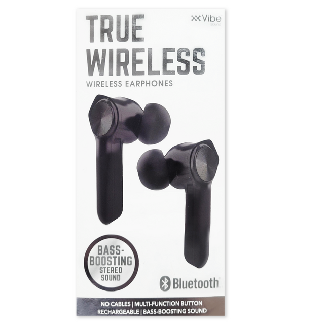 True Wireless - Bass Booting/Stereo Sound Blueooth Earbuds - Vibe Sound | 1 Pair