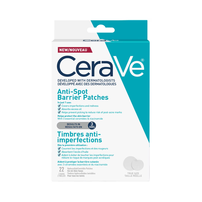 CeraVe - Anti-Spot Barrier Hydrocolloid Invisible Patches | 22 Patches