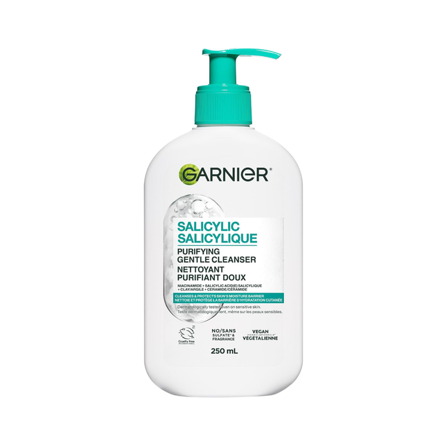 Garnier - Nettoyant doux à l'acide salicylique | 250 mL