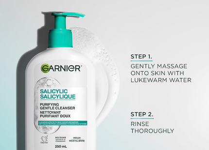 Garnier - Nettoyant doux à l'acide salicylique | 250 mL