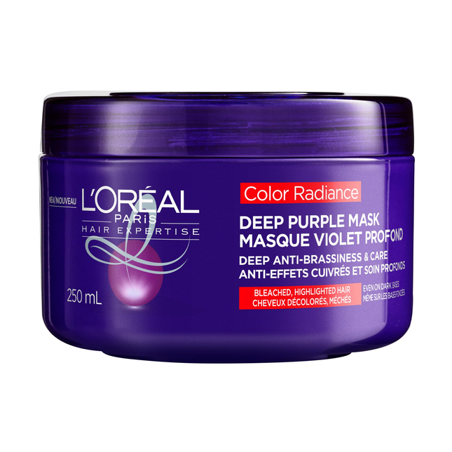 L'oréal Paris - Color Radiance Deep Purple Mask For Bleached & Highlighted Hair | 250 mL