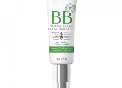 Marcelle - BB Crème Naturelle pour Tous Types de Peau - Couvrance Légère - avec Vitamine C et Thé Vert - Hypoallergénique | 45 ml