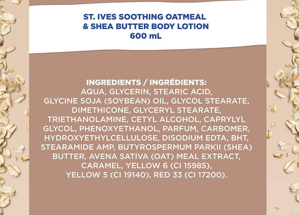 St. Ives - Soothing Oatmeal & Shea Butter Body Lotion | 600 mL
