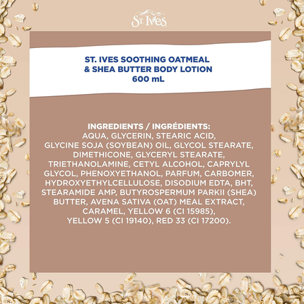 St. Ives - Soothing Oatmeal & Shea Butter Body Lotion | 600 mL