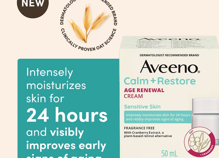 Aveeno - Calm + Restore Age Renewal Cream | 50 mL