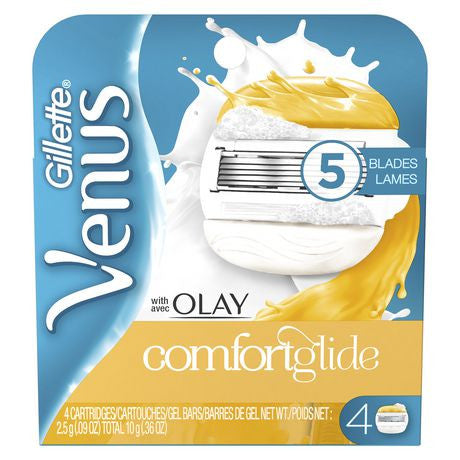 Gillette Venus ComfortGlide with Olay Replacement Blades | 4 Cartridges