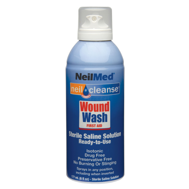 NeilMed - Solution saline stérile pour le lavage des plaies | 177 ml