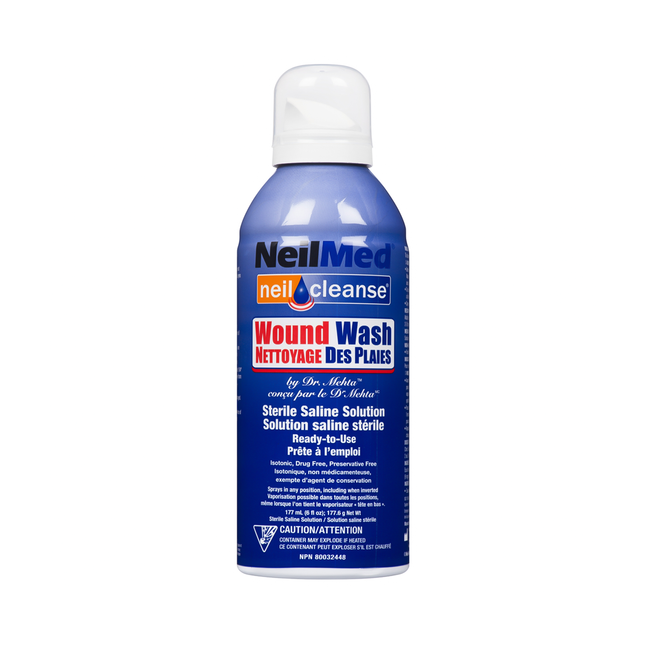 NeilMed - Wound Wash Sterile Saline Solution | 177 mL