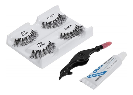 Ardell - Kit de cils Deluxe Pack - Demi 120 - Noir | 2 paires de cils – Adhésif et applicateur de cils