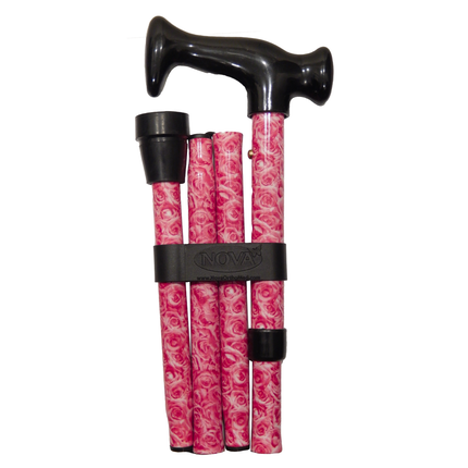 Card Health Cares - Canne de voyage pliable | Roses