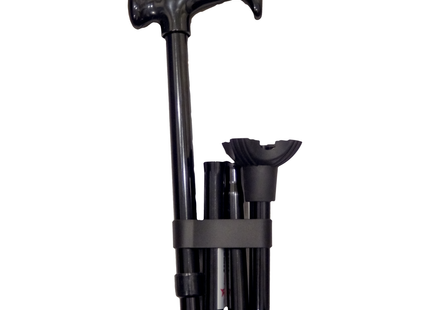 Card Health Cares - Folding Travel Cane | Black