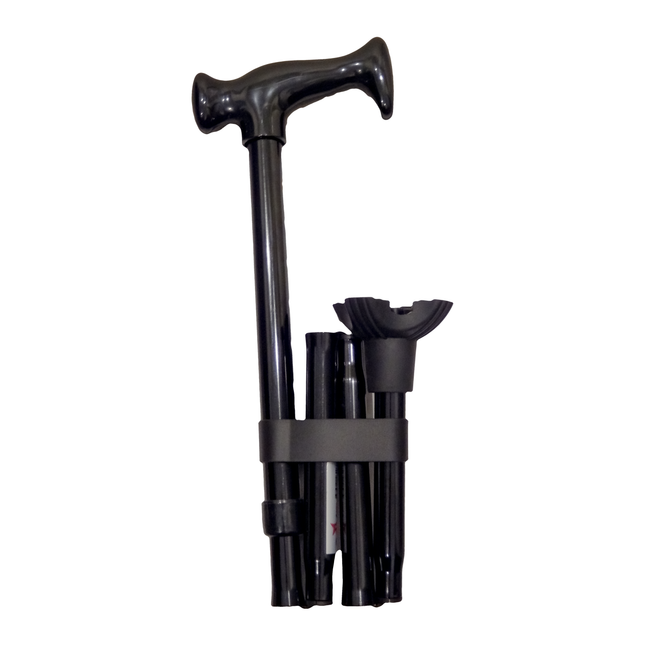 Card Health Cares - Folding Travel Cane | Black