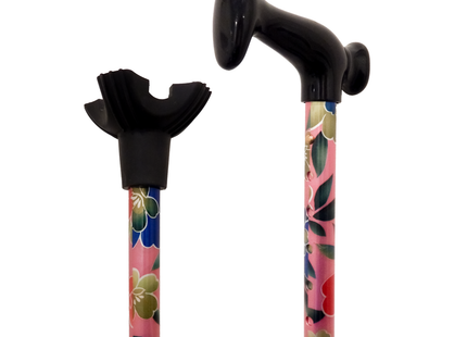 Card Health Cares - Folding Travel Cane | Pink Garden