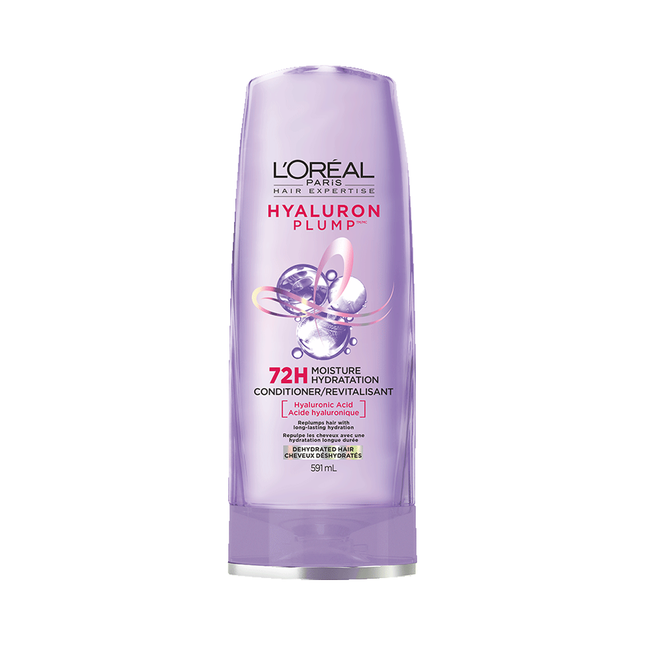 L'Oréal Paris - Après-shampoing Hyaluron Plump 72H Moisture pour cheveux déshydratés | 591 ml