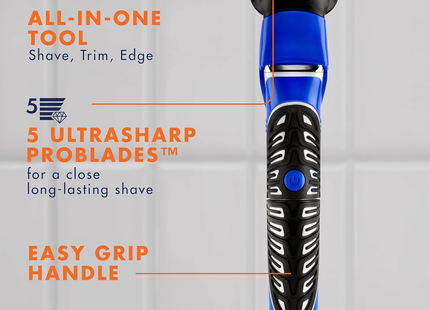 Gillette - Styler 3-en-1 | 1 cartouche + 1 tondeuse + 3 sabots + 1 pile