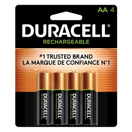 Duracell - Pile rechargeable AA | Paquet de 4