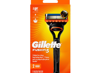 Gillette - Rasoir Fusion 5 | 2 Cartouches + 1 Rasoir