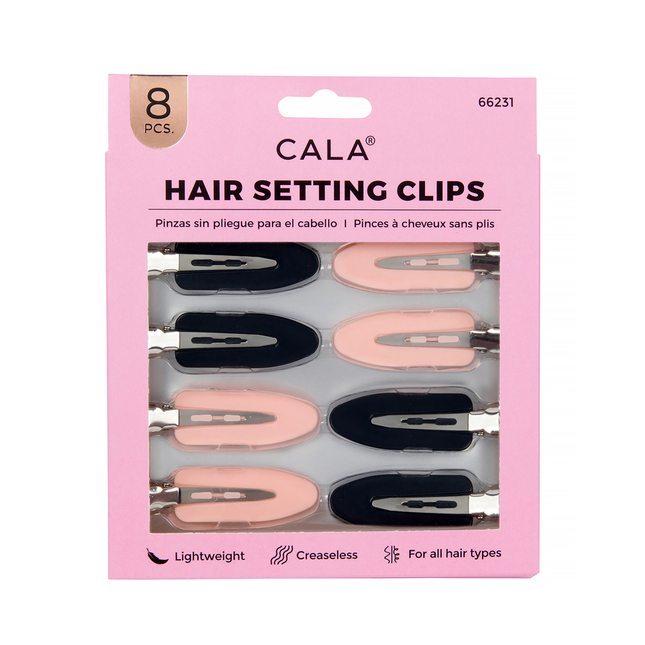 Cala - Hair Setting Clips Black & Pink