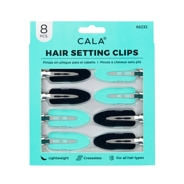 Cala - Hair Setting Clips Black & Mint