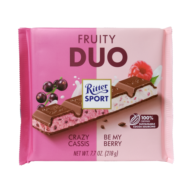 Ritter Sport - Duo Fruité Cassis Fou + Be My Berry | 218 g