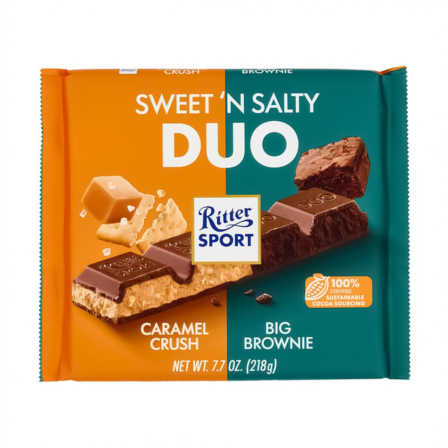 Ritter Sport - Sweet 'N Salty Duo Caramel Crush & Big Brownie | 218 g