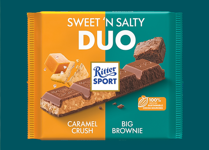 Ritter Sport - Sweet 'N Salty Duo Caramel Crush & Big Brownie | 218 g