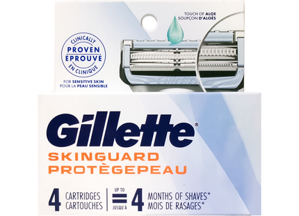 Gillette - Skinguard pour peaux sensibles | 4 cartouches