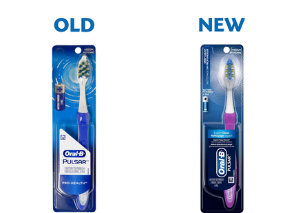Oral-B - Brosse à dents à piles Pulsar Expert Clean | Moyenne