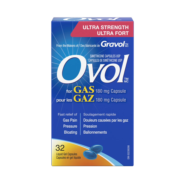 Ovol pour gaz 180 mg gélules liquides | 32 Gélules