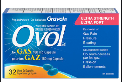 Ovol For Gas 180 mg Liquid Gel Capsules | 32 Capsules