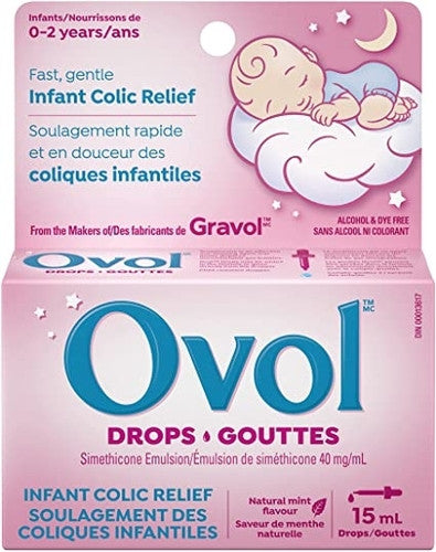 Ovol - for Infant Colic Relief - Alcohol & Dye Free - Natural Mint Flavour | 15 mL