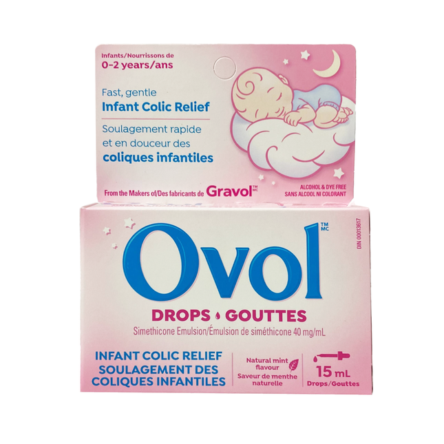 Ovol - For Infant Colic Relief Alcohol & Dye Free, Natural Mint Flavour | 15 mL