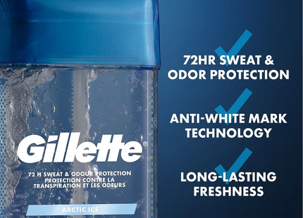 Gillette - Antisudorifique transparent 72 h - Arctic Ice | 108 g