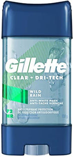 Gillette - Clear + Dri Tech - 72 Hour Gel Antiperspirant + Deodorant - Wild Rain Scent | 108 g