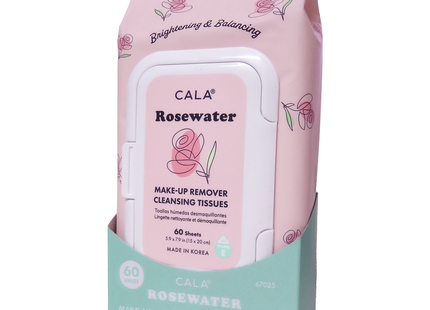 Cala - Rose Water Make-Up Remover Cleansing Tissues | 60 Sheets