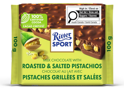 Ritter Sport - Milk Chocolate with Roasted & Salted Pistachios | 100 g