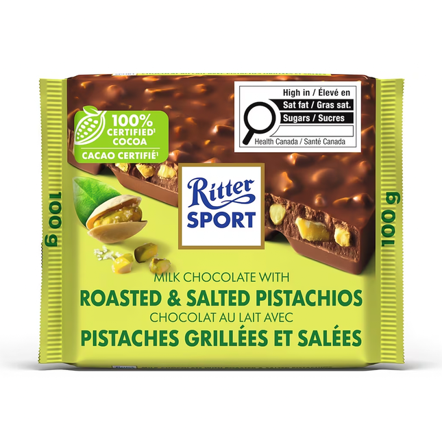 RITTER SPORT PISTACHES 100G