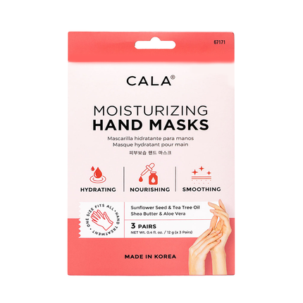 Cala - Moisturizing Hand Masks, Sunflower Seed & Tea Tree Oil | 3 Pairs
