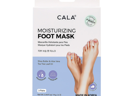 Cala - Moisturizing Foot Masks with Shea Butter, Aloe Vera & Tea Tree Oil | 3 Pairs