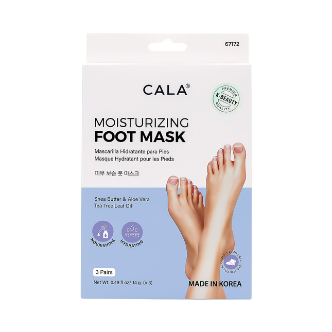 Cala - Moisturizing Foot Masks with Shea Butter, Aloe Vera & Tea Tree Oil | 3 Pairs