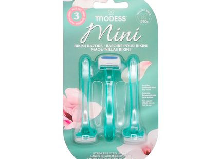 Modess - Mini Bikini Razors with Stainless Steel Blades | 3 Pack