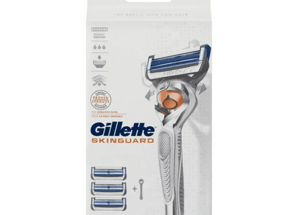 Gillette - SkinGuard Razor for Sensitive Skin - 1 Razor & 3 Cartridges