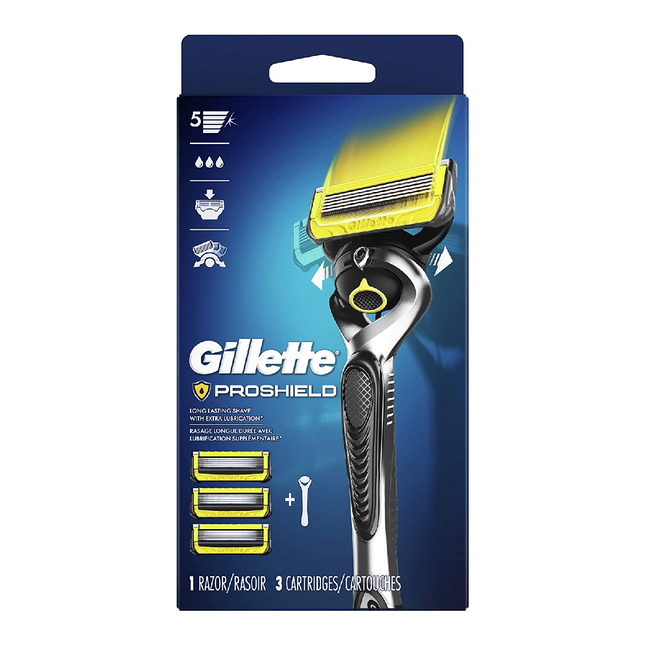Gillette - Proshield 5 Blade Razor | 1 Razor & 3 Cartridges