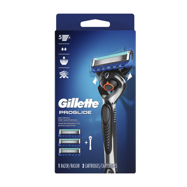 Gillette - Rasoir Proglide 5 lames | 1 rasoir et 3 cartouches