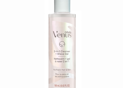 Gillette - Venus 2-In-1 Cleanser + Shave Gel For Pubic Hair & Skin | 190 mL