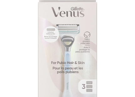 Gillette - Venus Pubic Razor | 1 Razor + 3 Cartridges