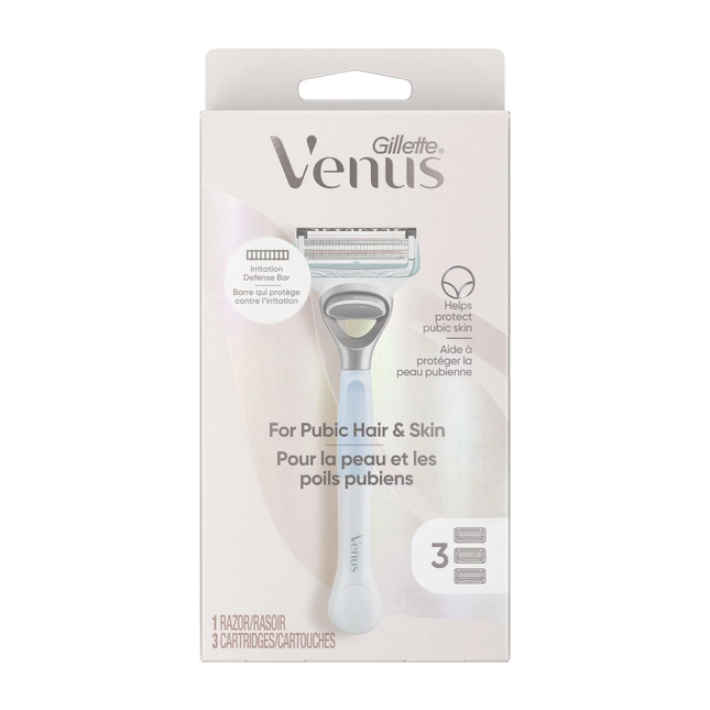 Gillette - Venus Pubic Razor | 1 Razor + 3 Cartridges