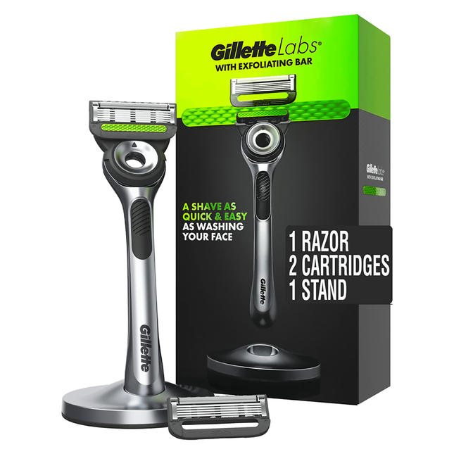 Gillette - Labs Exfoliating 5 Blade Razor W/ Cartridges & Stand | 4 pcs